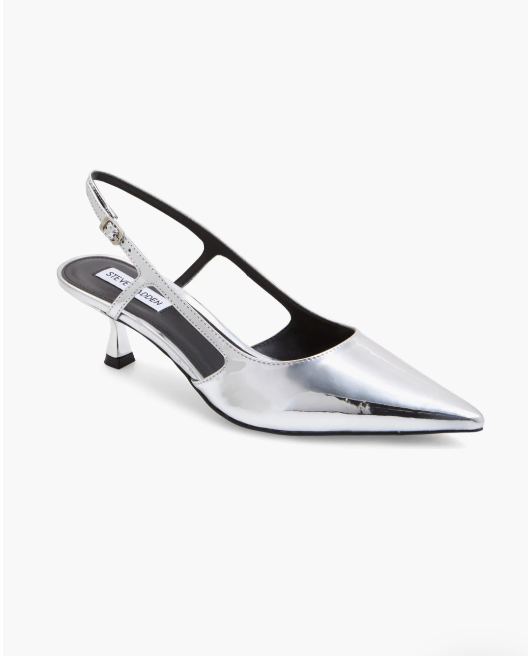 Tacón Steve Madden Liso Plata